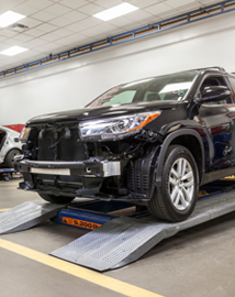 Toyota on vehicle lift | DARCARS 355 Toyota of Rockville in Rockville MD
