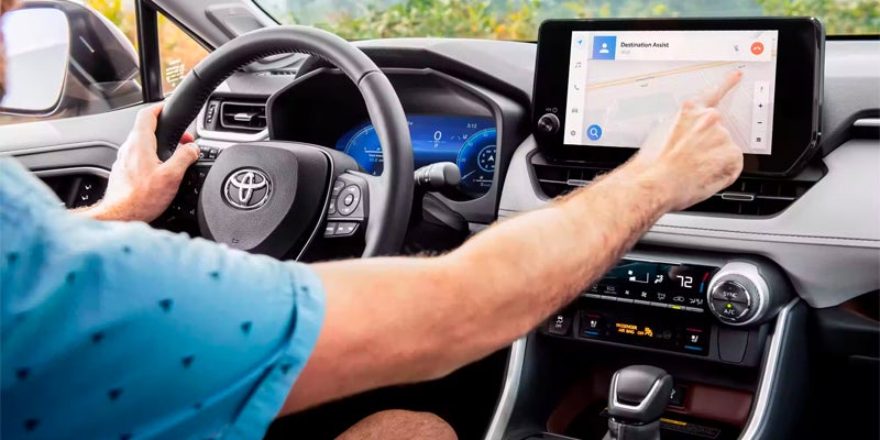 2024 Toyota RAV4 Rockville, MD Interior Using Touchscreen