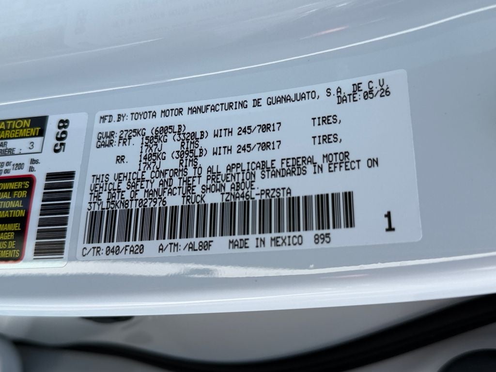 2026 Toyota Tacoma SR