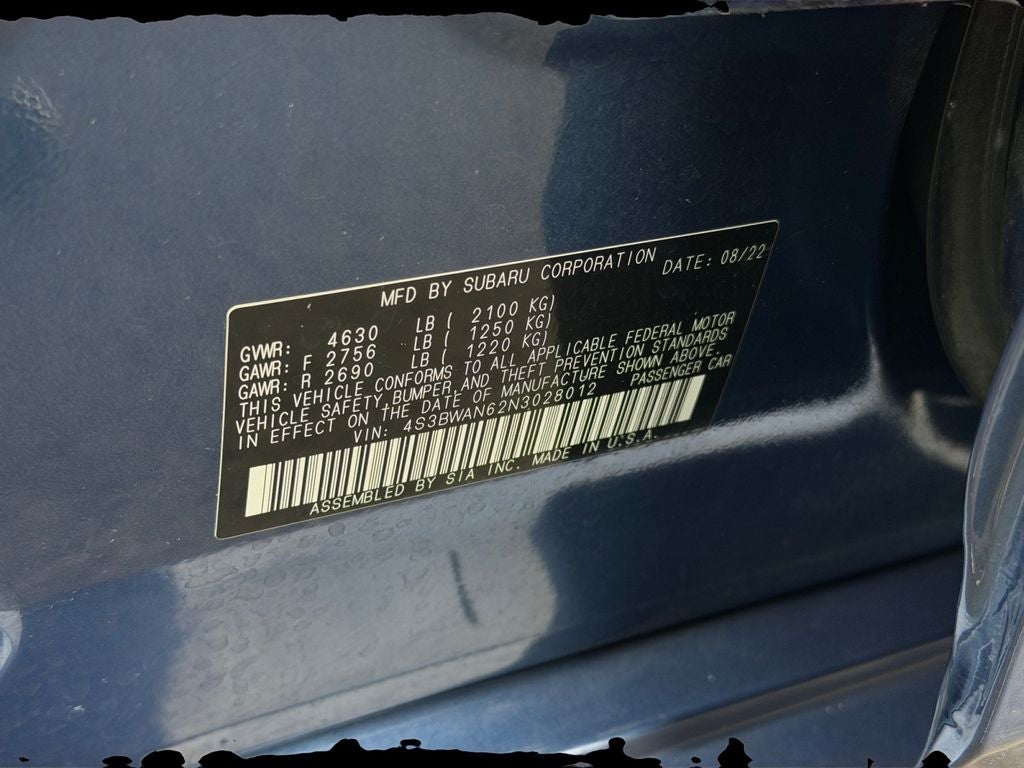 2022 Subaru Legacy Limited