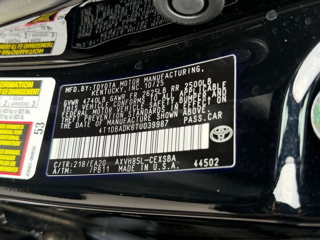 2026 Toyota Camry SE Nightshade