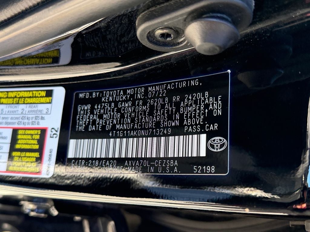 2022 Toyota Camry SE