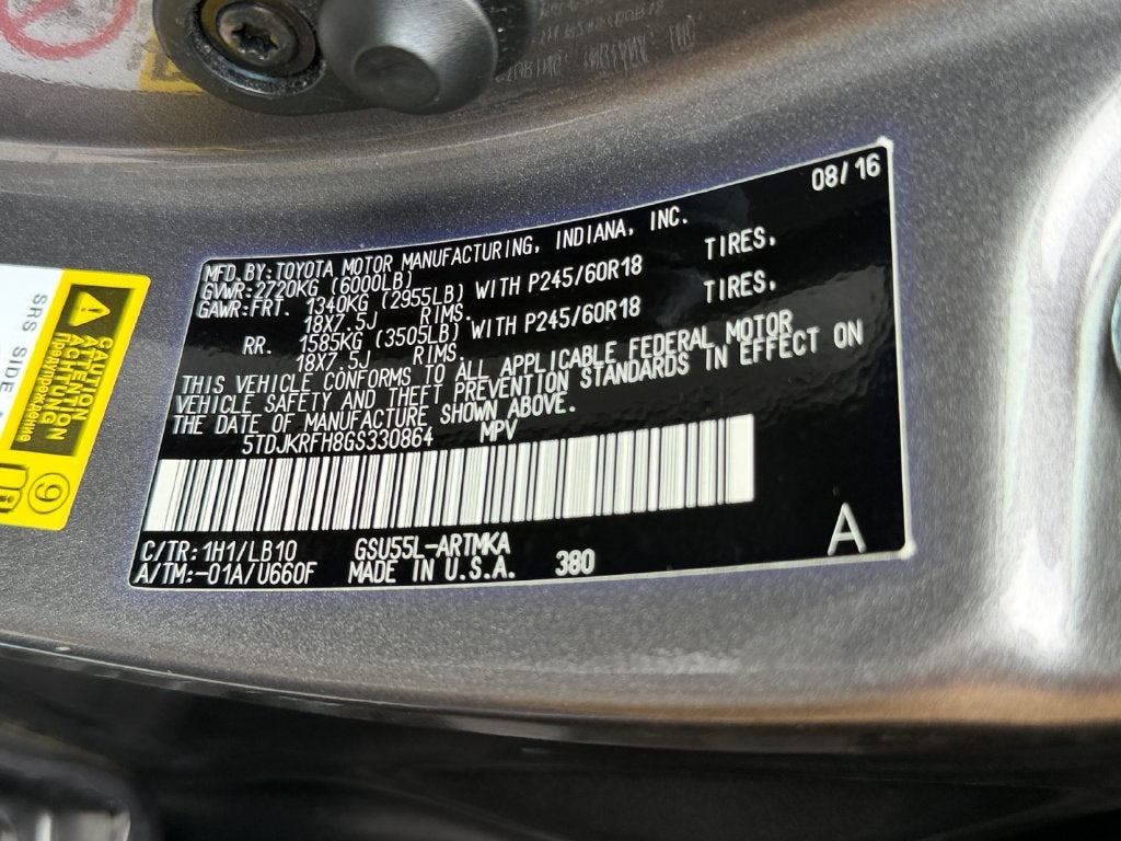 2016 Toyota Highlander XLE V6