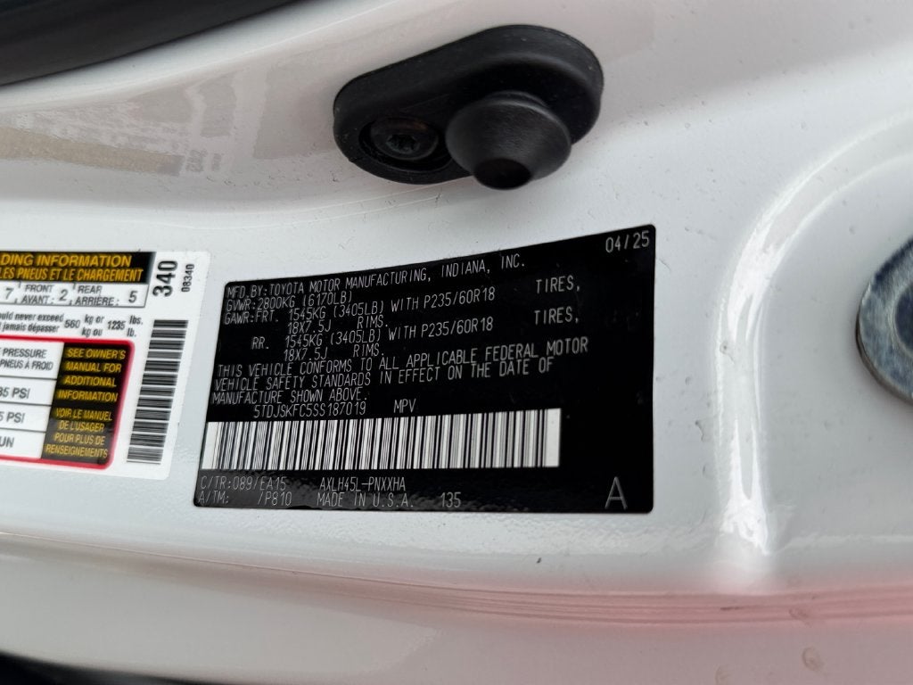 2025 Toyota Sienna XLE 7 Passenger