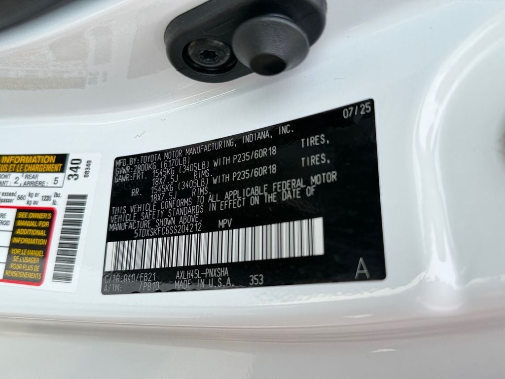 2025 Toyota Sienna XSE 7 Passenger