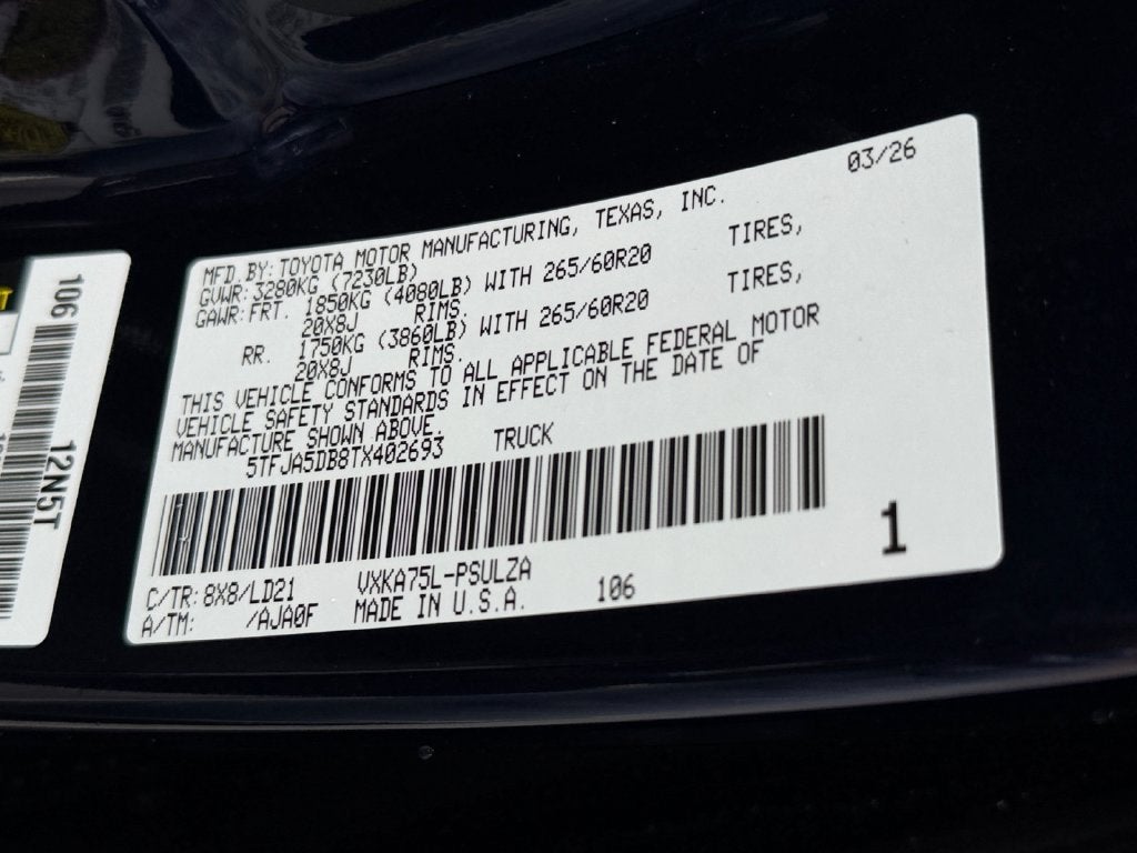 2026 Toyota Tundra Limited