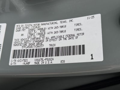 2026 Toyota Tundra SR5