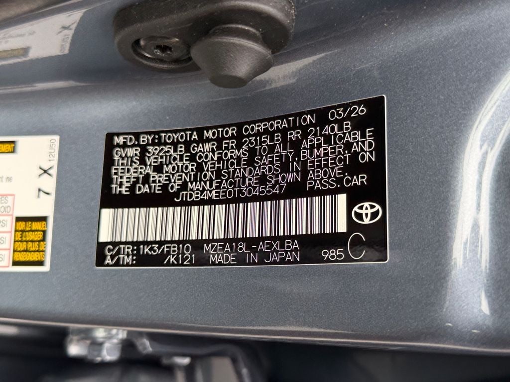 2026 Toyota Corolla LE