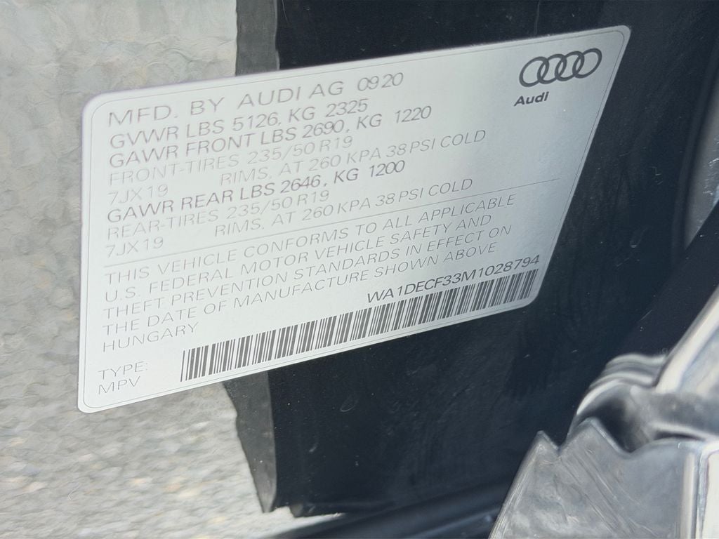2021 Audi Q3 Premium S Line quattro