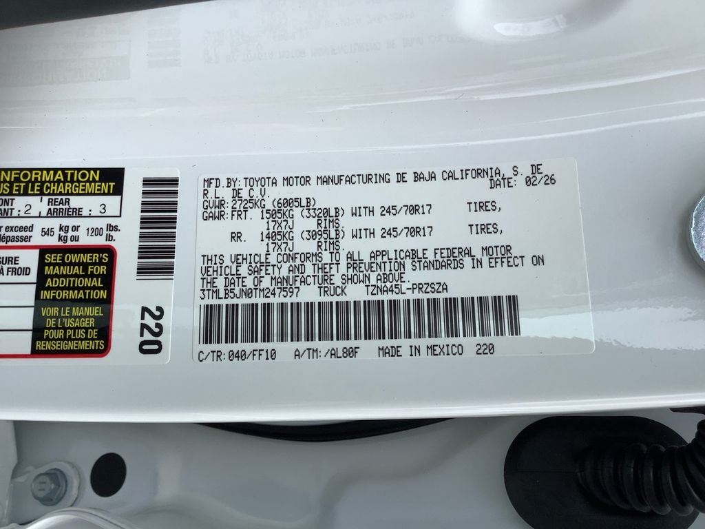 2026 Toyota Tacoma SR5