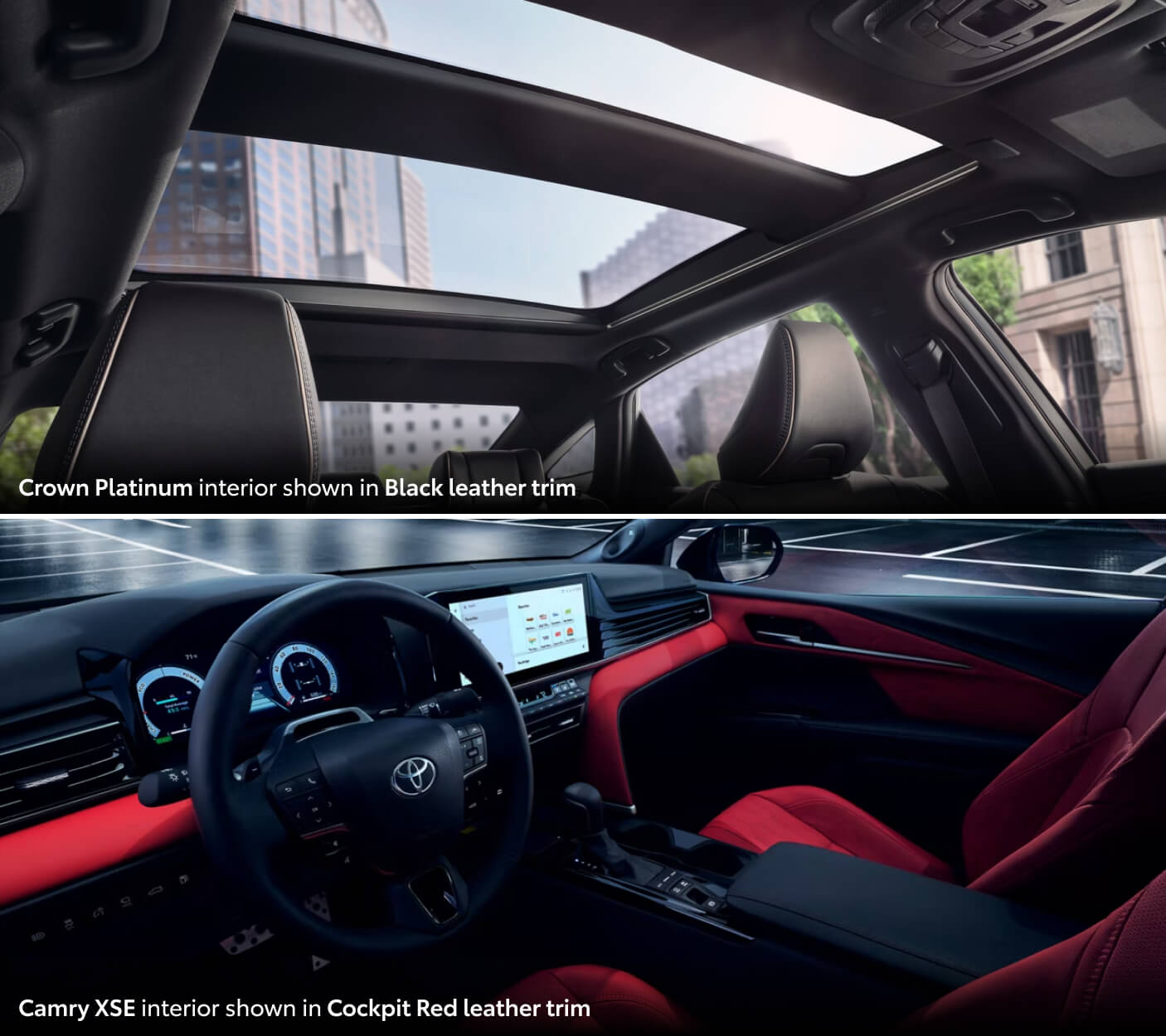 Toyota Camry vs. Toyota Crown Interior Features