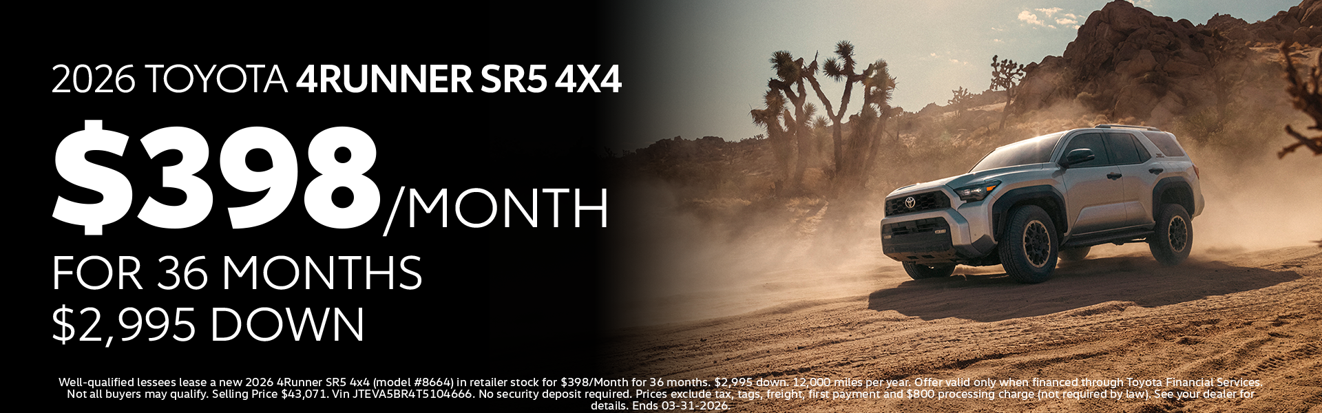 New 2026 4Runner SR5